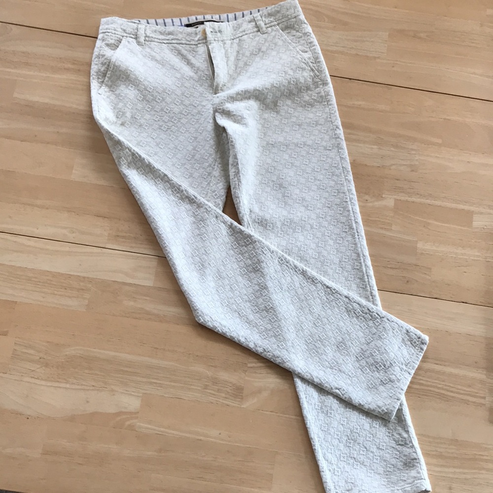 Anthropologie Textured Ankle Pants 10T